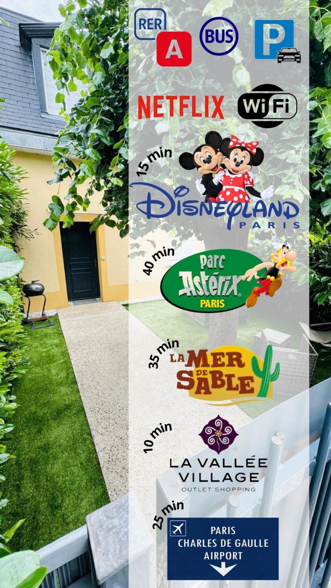 Willa Superbe Duplex-15 Min Disneyland Croissy-Beaubourg Zewnętrze zdjęcie